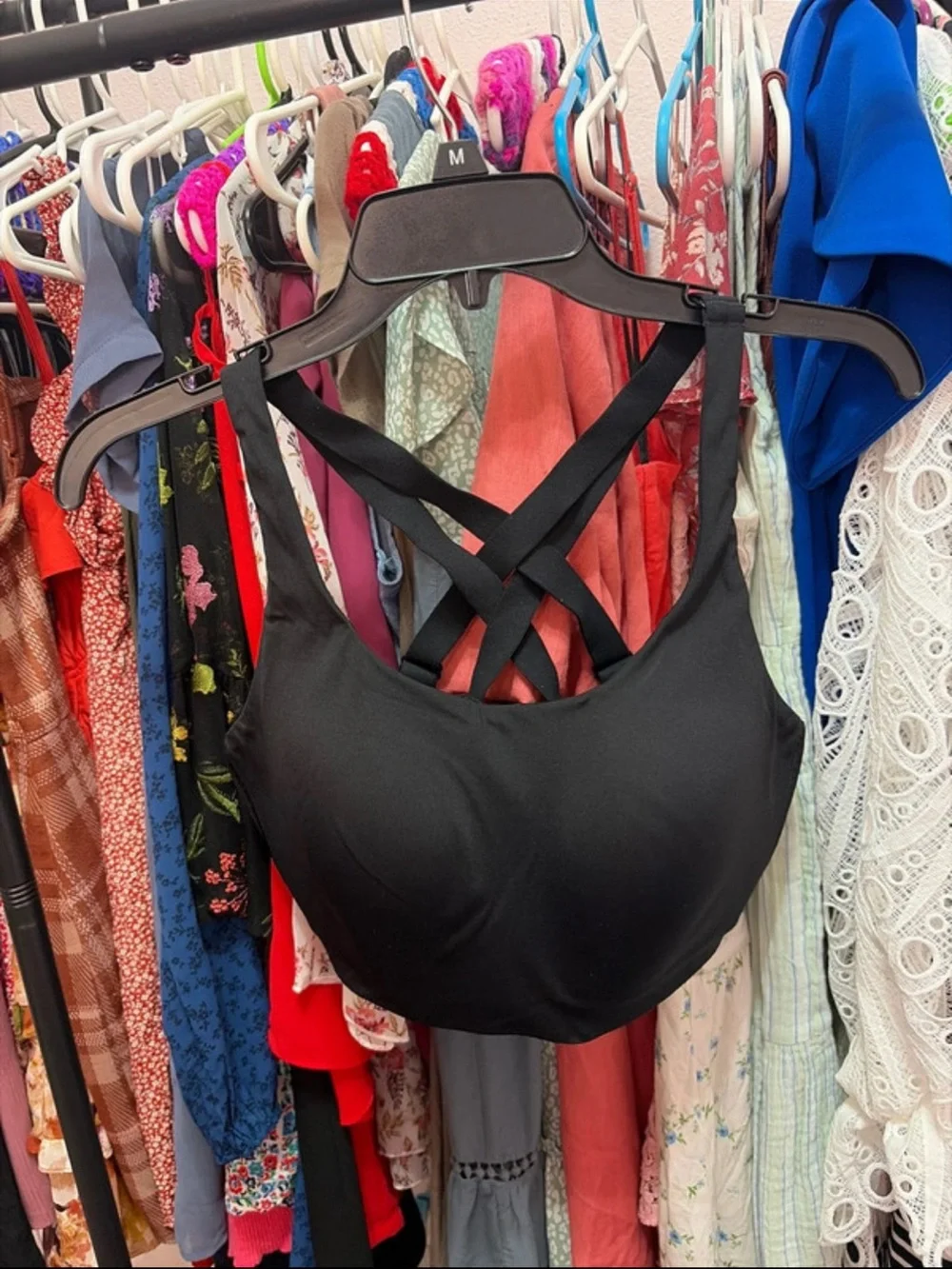 lululemon athletica Black Crisscross Strappy Sports Bra